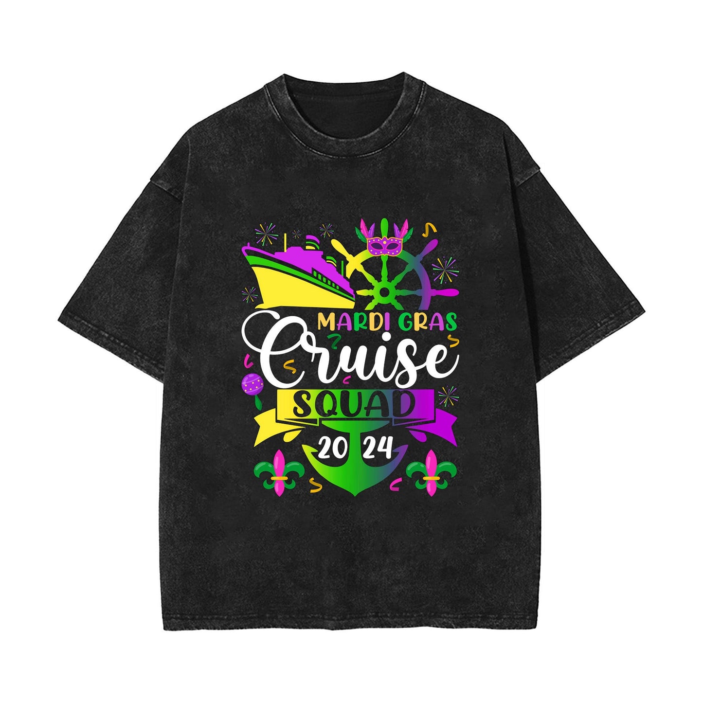 Carnival, washed old retro short-sleeved T-shirt top