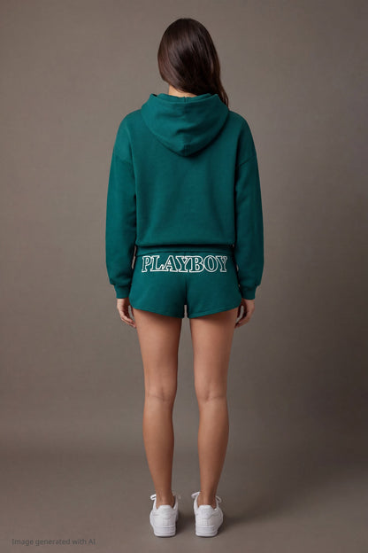 Playboy Graphic Boxy Fleece Hoodie