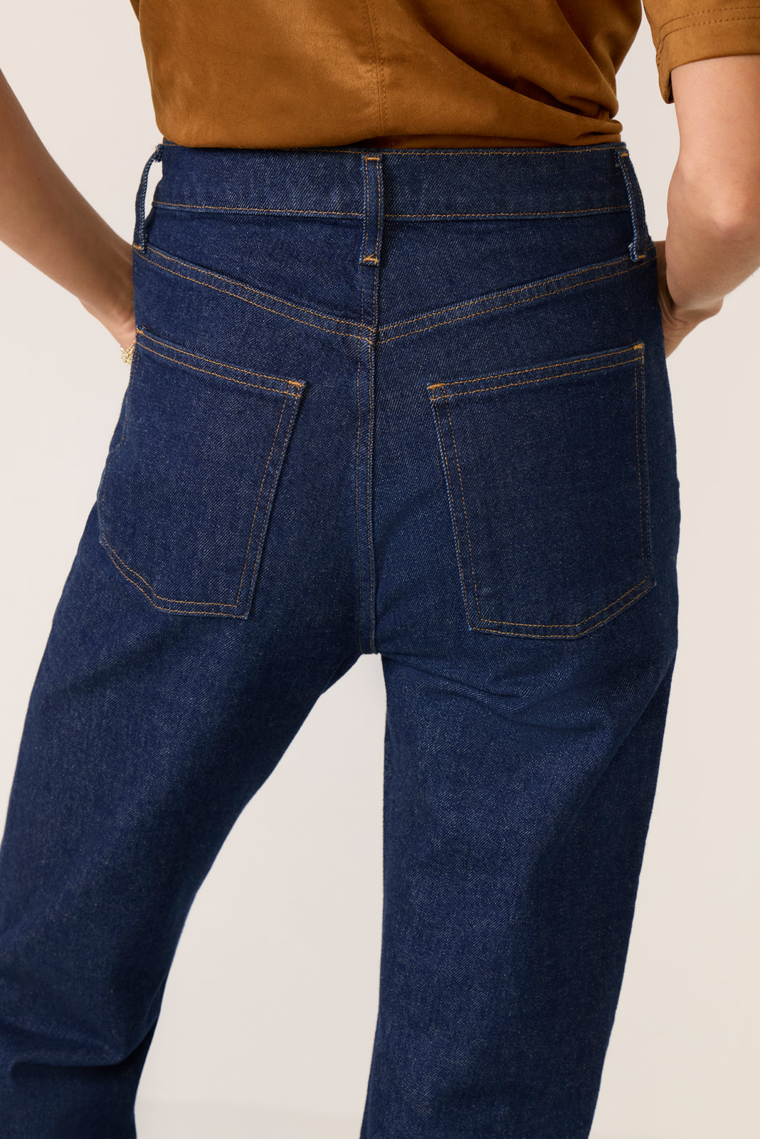 90s Pinch Waist Long Straight Jean