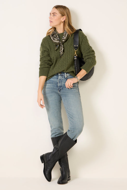 Crew Cable Sweater