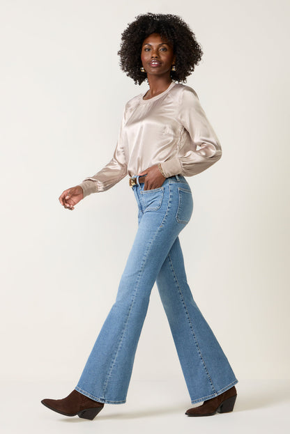 Good Legs Flare Patch Pocket Jean