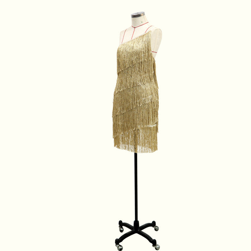 Corset Dress Sexy Tassel Slim Fit Dress Skirt