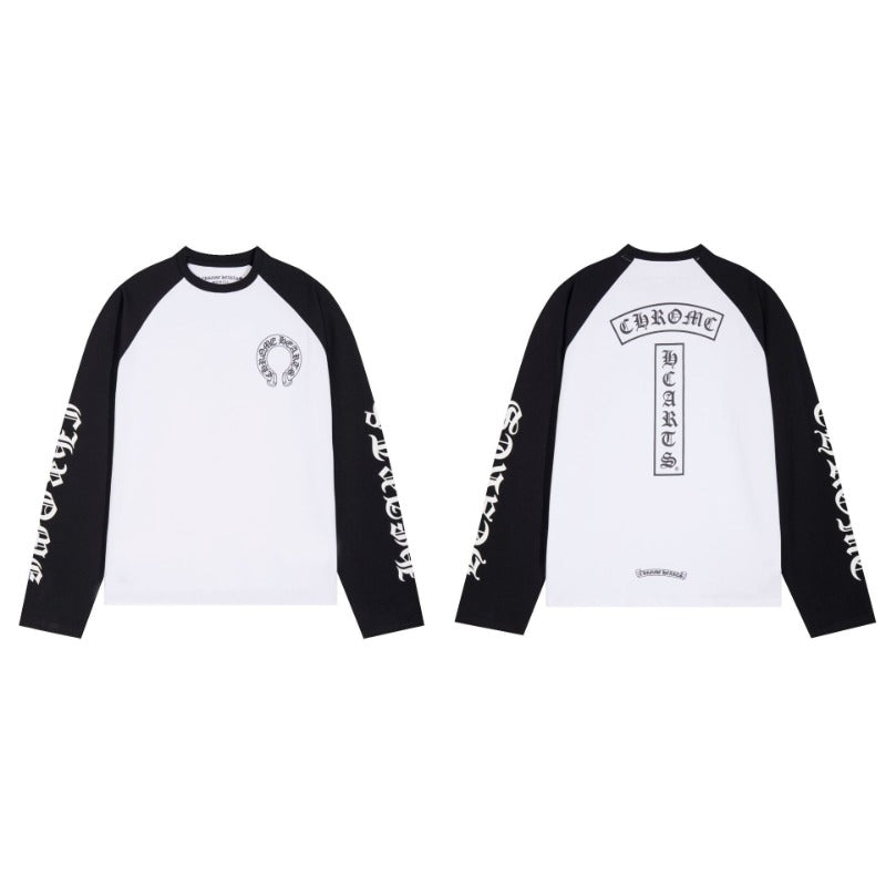 Chh Chrome Heart Long Sleeve Shirt Unisex Fashion Loose Long Sleeve Shirt