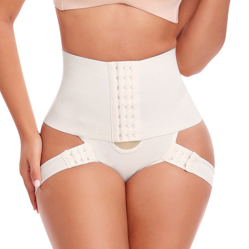 Butt lifter tummy control button shaping pants