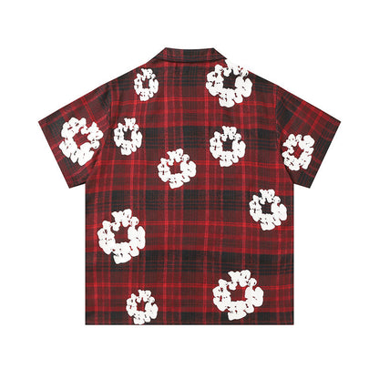 Denim Tears Shirt Kapok Plaid Short Sleeve Shirt