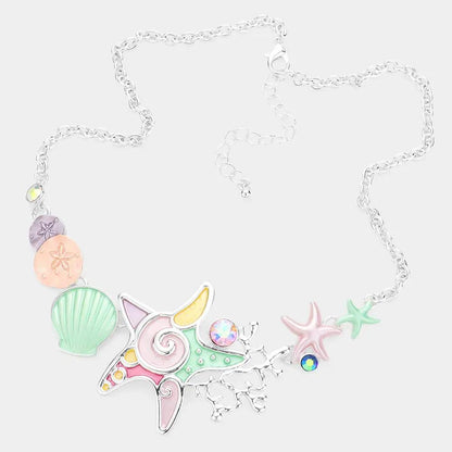 Starfish Shell Sand Dollar Necklace