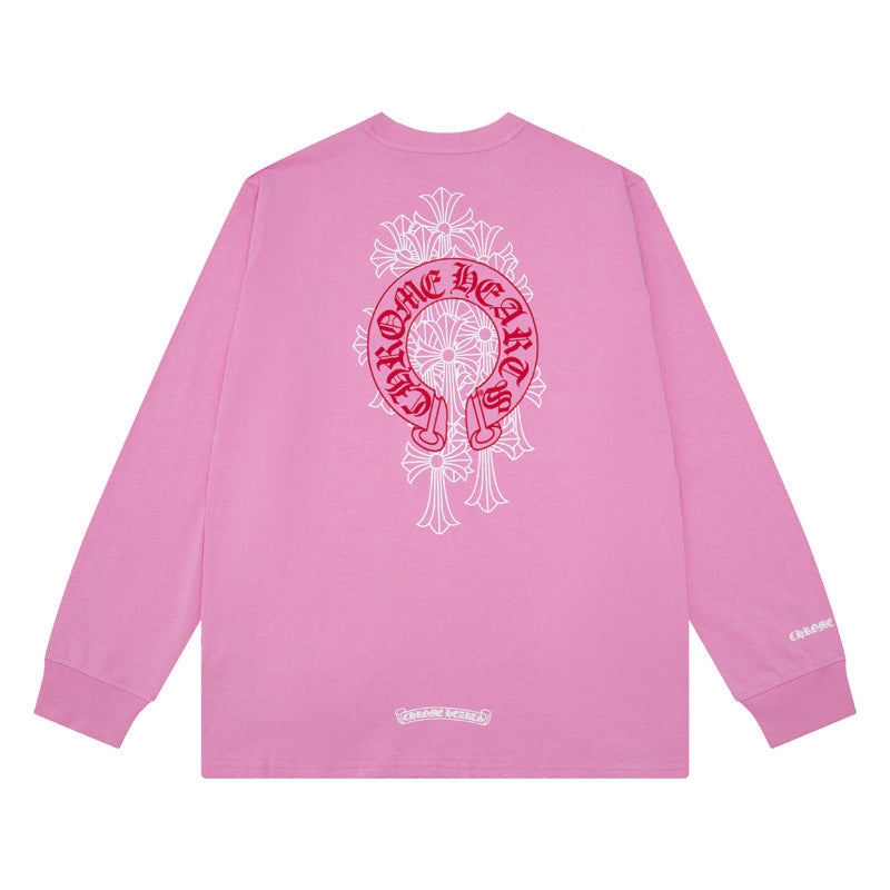 Chh Chrome Heart Long Sleeve Shirt Unisex Fashion Loose Long Sleeve Shirt