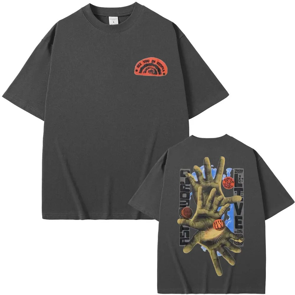 Cactus Jack Trend Street Vintage Tshirt Summer Streetwear