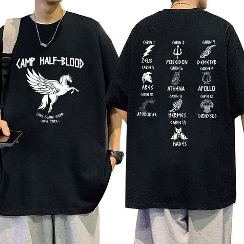 Camp Half Blood Long Island Sound Percy Jackson Print T-shirt