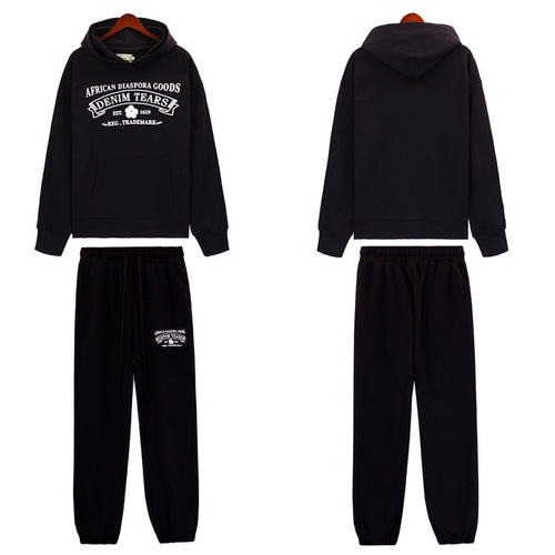 Denim Tears Outfit:Hoodie/Sweatpants (Separate Purchase Options) Casual Hooded Sweatshirt Sweatpants