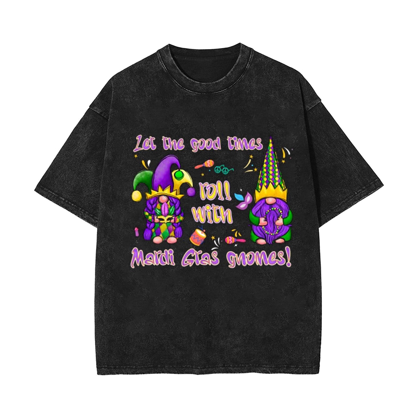 Carnival, washed old retro short-sleeved T-shirt top