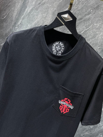 CHH Chrome Hearts T Shirts Red Sword Phantom Short Sleeve T-shirt for Men and Women