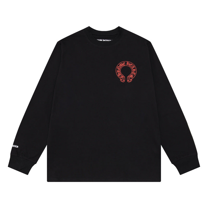 Chh Chrome Heart Long Sleeve Shirt Unisex Fashion Loose Long Sleeve Shirt