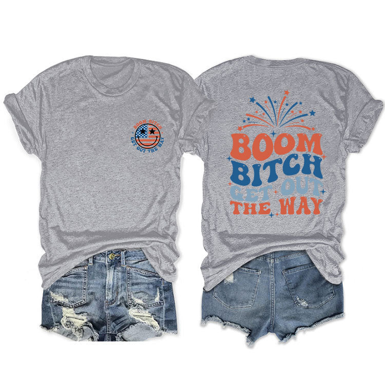 Casual short-sleeved printed fashion women's T-shirt
