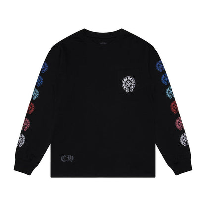 Chh Chrome Heart Long Sleeve Shirt Unisex Fashion Loose Long Sleeve Shirt