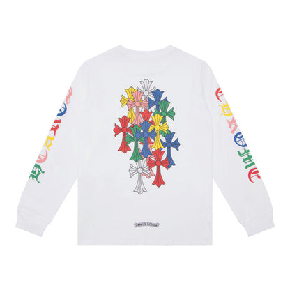 Chh Chrome Heart Long Sleeve Shirt Unisex Fashion Loose Long Sleeve Shirt
