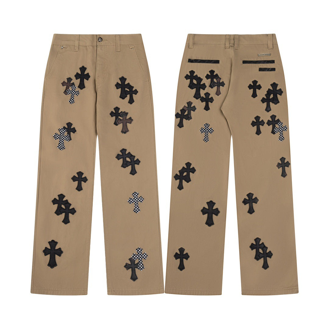 CHH Chrome Hearts Jeans Unisex Casual Loose Jeans