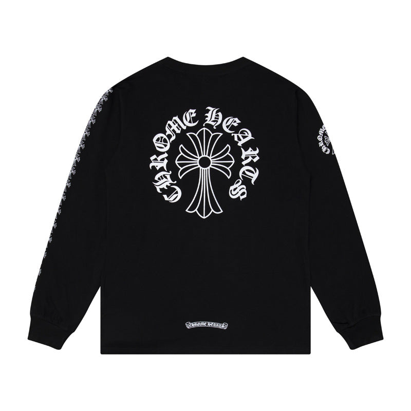 Chh Chrome Heart Long Sleeve Shirt Unisex Fashion Loose Long Sleeve Shirt