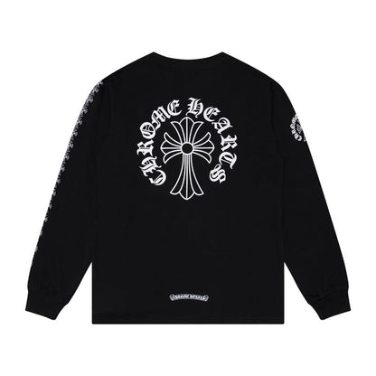Chh Chrome Heart Long Sleeve Shirt Unisex Fashion Loose Long Sleeve Shirt