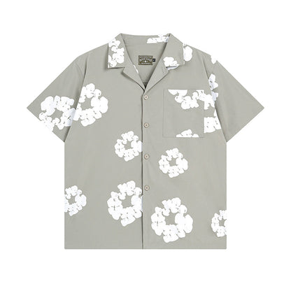 Denim Tears Outfit:T Shirt/Shorts (Separate Purchase Options) Shirt Loose Shorts Men and Women Casual Suit