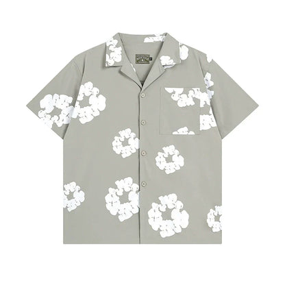 Denim Tears Outfit:T Shirt/Shorts (Separate Purchase Options) Shirt Loose Shorts Men and Women Casual Suit