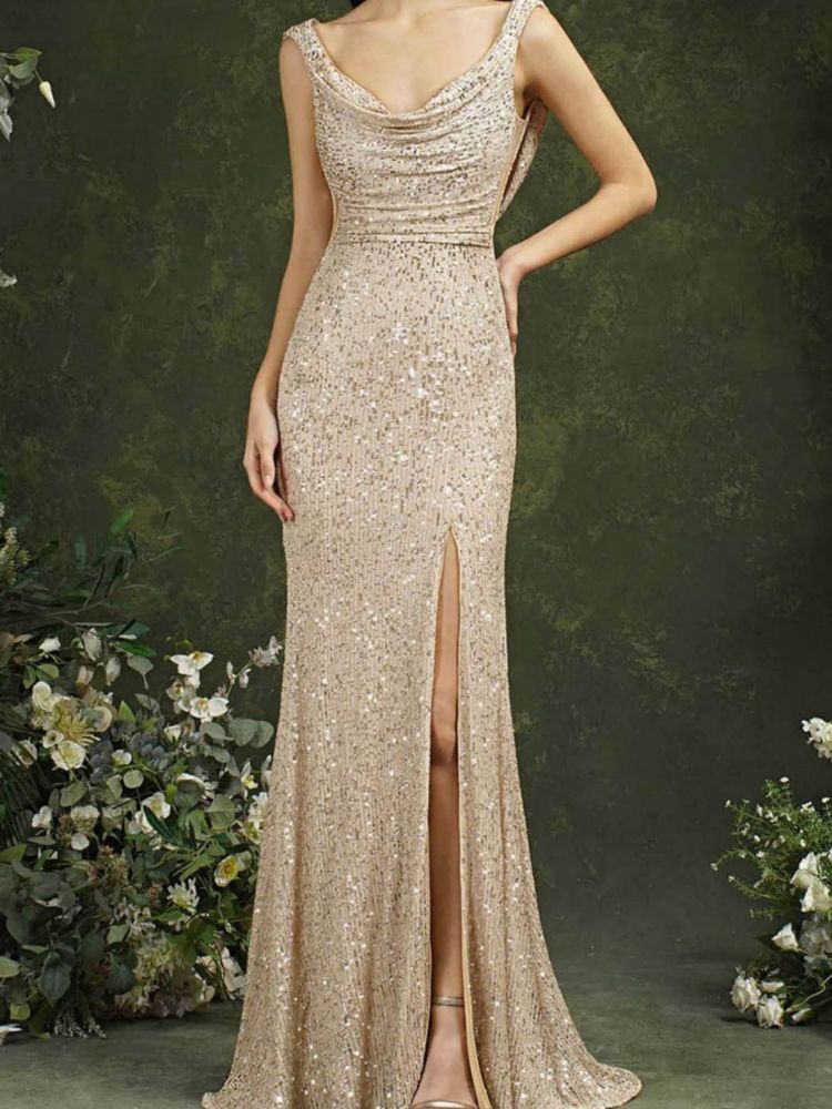 Corset Dress Sexy Sleeveless Split Bridesmaid Dress Evening Gown