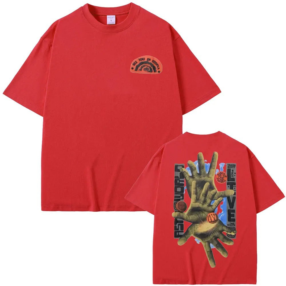 Cactus Jack Trend Street Vintage Tshirt Summer Streetwear