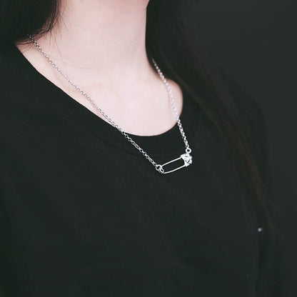 Chrome Hearts Necklace Cross Pin Vintage Minimalist Collarbone Chain