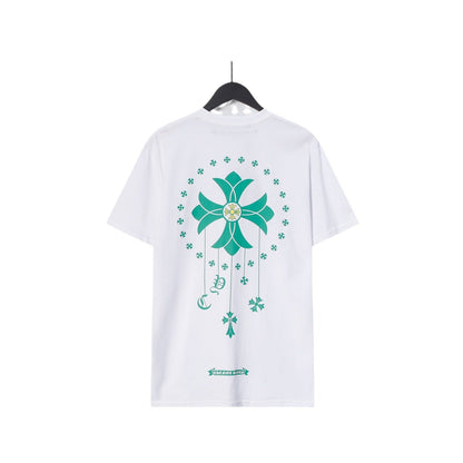 CHH Chrome Heart T Shirts Cross Casual Loose Cotton Crew Neck T-Shirt