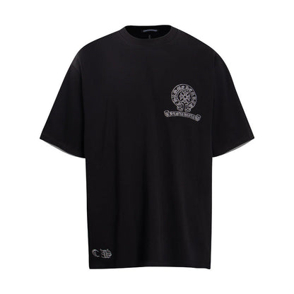 CHH Chrome Heart T Shirts Cross Color Printed Short Sleeve T-Shirt