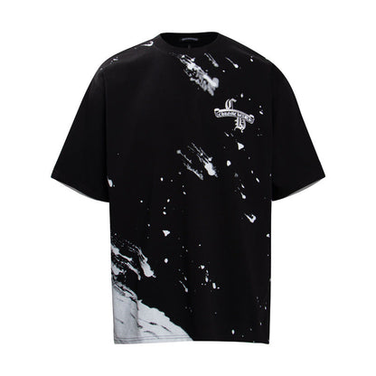 CHH Chrome Heart T Shirts Croix Cross Horseshoe Scroll Sanskrit Short Sleeve