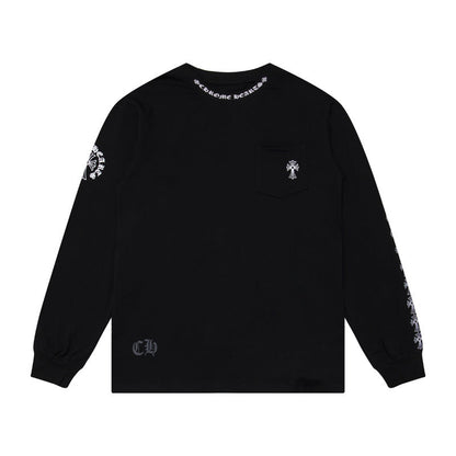 Chh Chrome Heart Long Sleeve Shirt Unisex Fashion Loose Long Sleeve Shirt