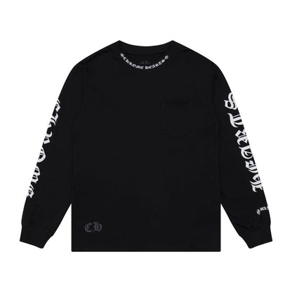 Chh Chrome Heart Long Sleeve Shirt Unisex Fashion Loose Long Sleeve Shirt
