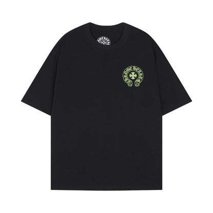 CHH Chrome Heart T Shirts Cross Print Short Sleeve T-Shirt Loose