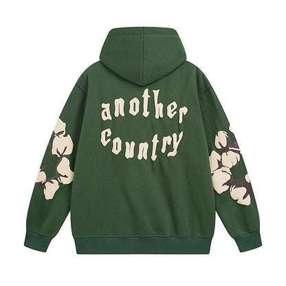 Denim Tears Hoodie Alphabet Foam Print Fleece Hoodie Sweater