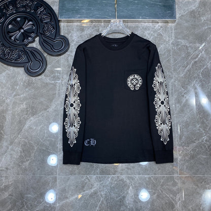 Chh Chrome Heart Long Sleeve Shirt Unisex Fashion Loose Long Sleeve Shirt