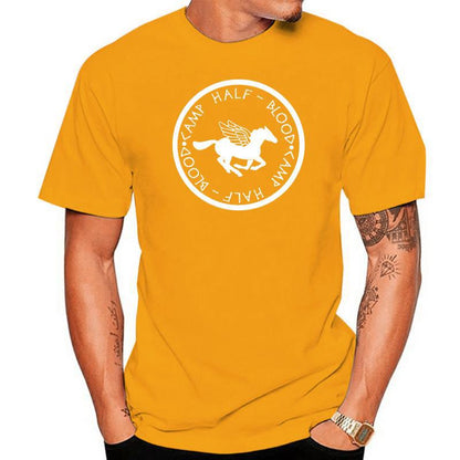 Camp Half Blood Logo ManT-Shirt T Shirts Short Sleeve Leisur