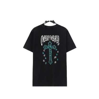 CHH Chrome Heart T Shirts Crowe Ghost Horseshoe Cross Sanskrit Short Sleeve