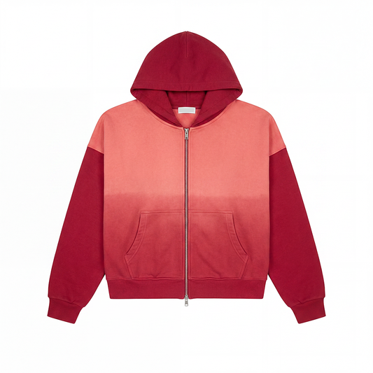 Sun Dry Zipper Hoodie Red