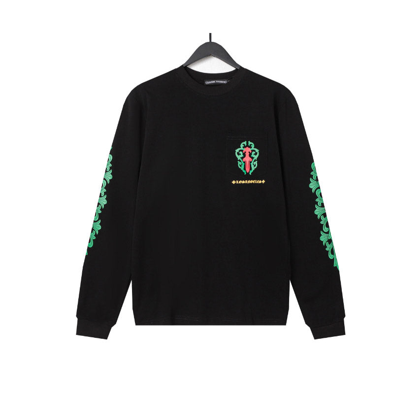Chh Chrome Heart Long Sleeve Shirt Unisex Fashion Loose Long Sleeve Shirt