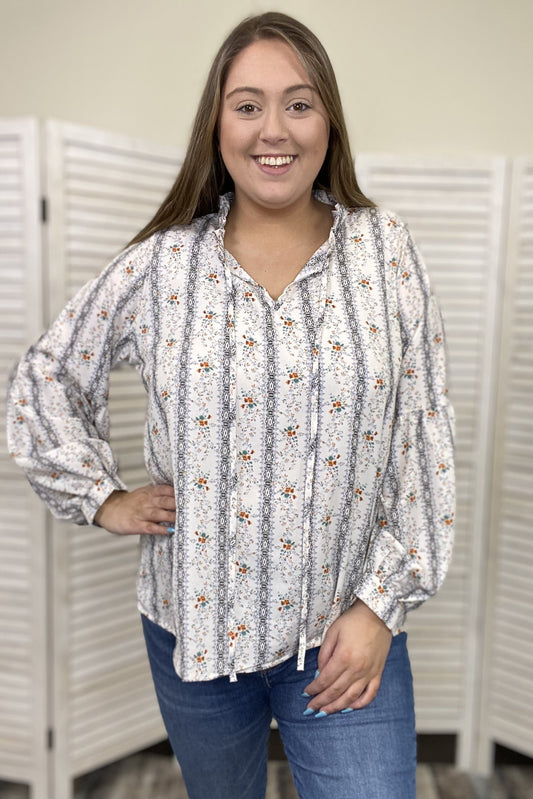 The Julia Women's Casual Long Balloon Sleeve Top